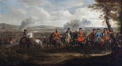 The Duke of Marlborough and his Staff with Troops drawn up before the Battle of Blenheim (Eight Ricordi of the Marlborough House Murals) by Louis Laguerre