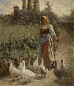 The Goose Girl, Picardy, France by Margaret A Rudisill