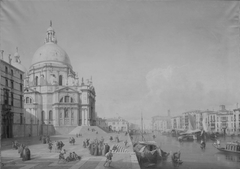 The Grand Canal, with Santa Maria della Salute, Venice by Jules-Romain Joyant