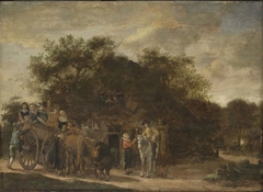 The Halt at the Inn by Govert Dircksz Camphuysen