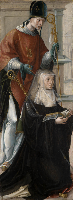 The holy Servatius with a kneeling abbess, ca. 1530-1540 by Pieter Coecke van Aelst