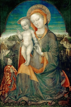 The Madonna of Humility Adored by a Prince of the House of Este by Jacopo Bellini