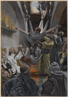 The Palsied Man Let Down through the Roof by James Tissot