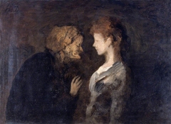 The Secret by Honoré Daumier