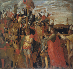 The Triumphs of Caesar: 3. The Bearers of Trophies and Bullion by Andrea Mantegna