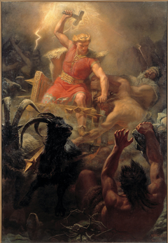 Thor’s Fight with the Giants (Swedish: Tors strid med jättarna) by Mårten Eskil Winge