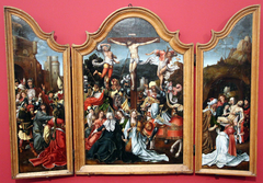 Triptych with the Crucifixion by Jan van Dornicke