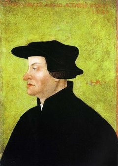 Ulrich Zwingli, um 1531 by Hans Asper