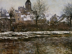 Snow Effect in Vétheuil by Claude Monet