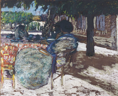 Sous Les Arbres du Pavillon Rouge by Édouard Vuillard