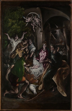 La adoración de los pastores by El Greco