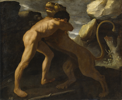 Hercules fighting the Nemean Lion by Francisco de Zurbarán