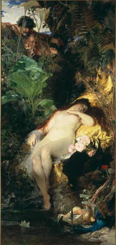 Nymph and Fauns by Julius Kronberg