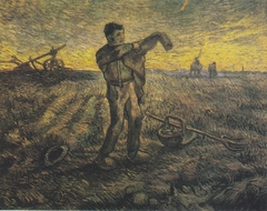 Evening Hour (After Millet) by Vincent van Gogh