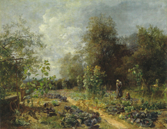 Vegetable garden in Plankenberg in September by Emil Jakob Schindler