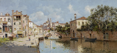 Venetian Canal by Antonio Reyna Manescau