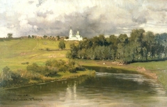 Вид села Варварина by Ilya Repin