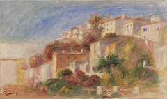 View from the Garden of the Post Office, Cagnes (Village vu du jardin de la poste, Cagnes) by Auguste Renoir