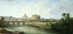 View of the Castel Sant'Angelo in Rome by Unknown Artist