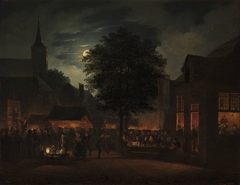 Village fair by night by Hendrik Gerrit ten Cate