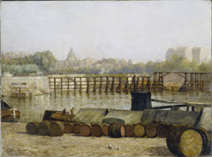 Vue de l'estacade de l'île Saint-Louis ; effet du matin by Edouard Zawiski