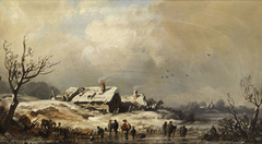 Winter landscape. by August Seidel