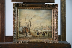 Winter Scene with Ice Skaters by Anthonie Verstraelen