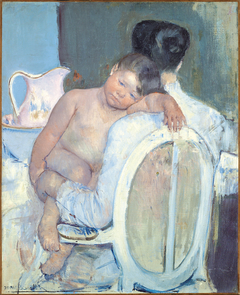 Woman Sitting with a Child in Her Arms by Mary Cassatt