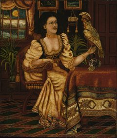 Woman with Cockatoo by Peter Oliver Foss